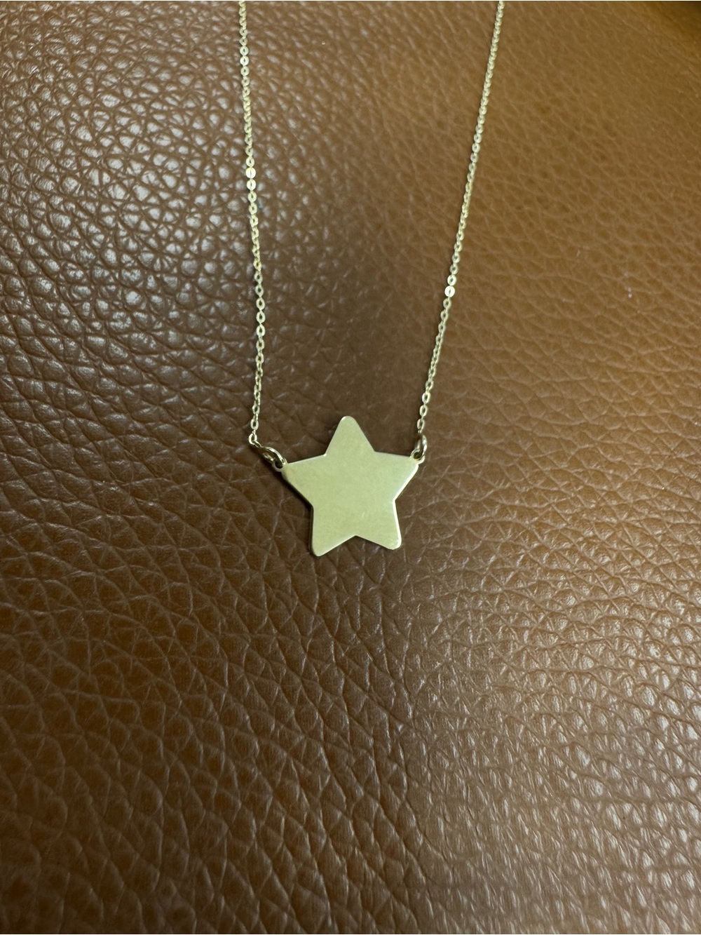 14k Yellow Gold Star Pendant Necklace - Women Jewelry - Picture 6 of 12